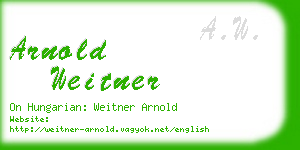 arnold weitner business card